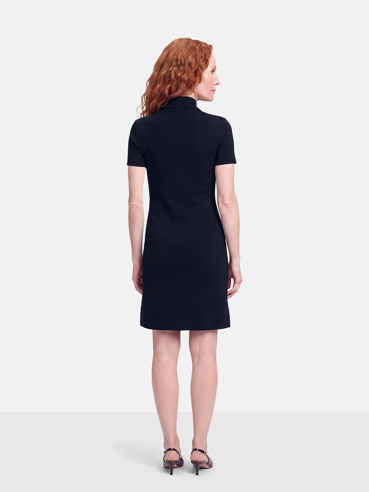 Scanlan & Theodore Navy Knit A-Line Dress