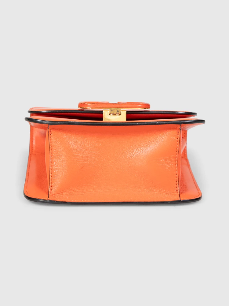 Valentino Garavani Orange Leather VSling Crossbody Bag