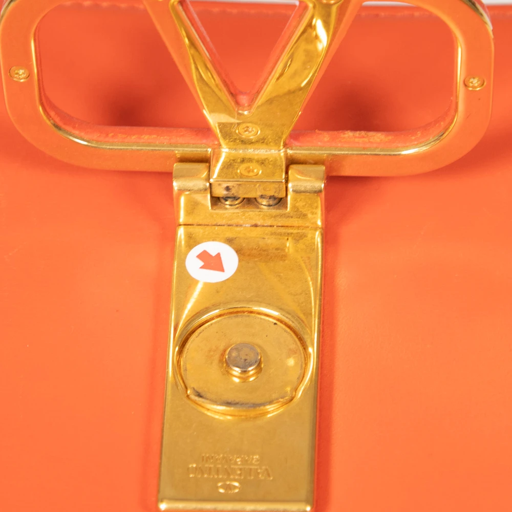 Valentino Garavani Orange Leather VSling Crossbody Bag