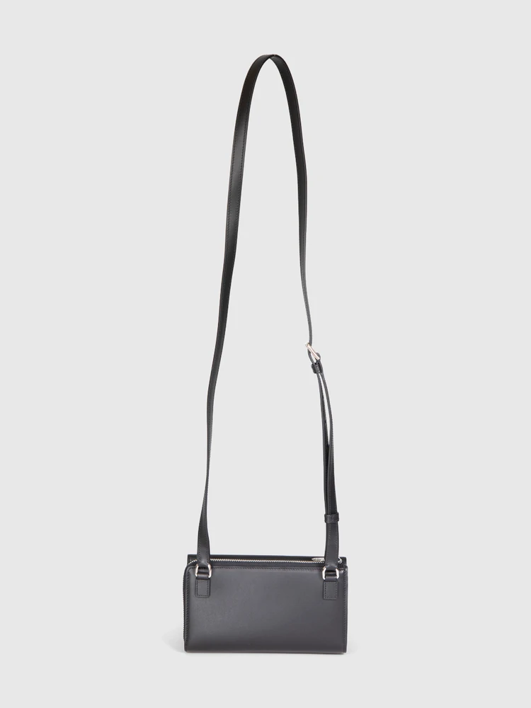 Dolce & Gabbana Black Leather Mini DG Crossbody