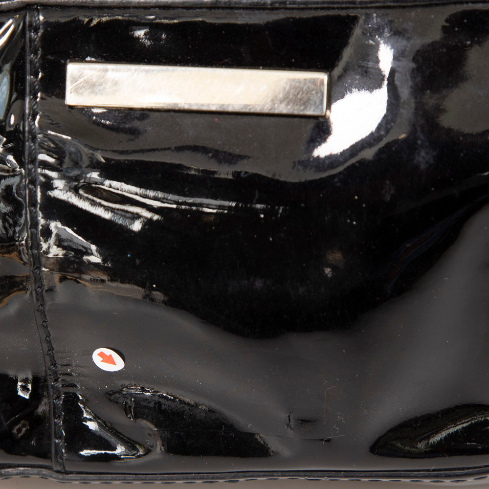 Valentino Garavani Black Patent Leather Demetra Tote Bag
