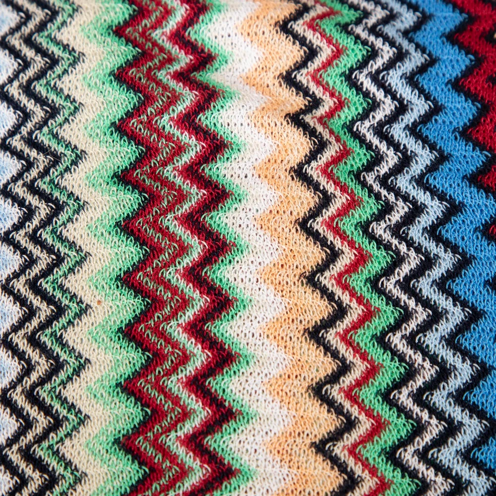 Missoni Zigzag Knit Fringed Scarf