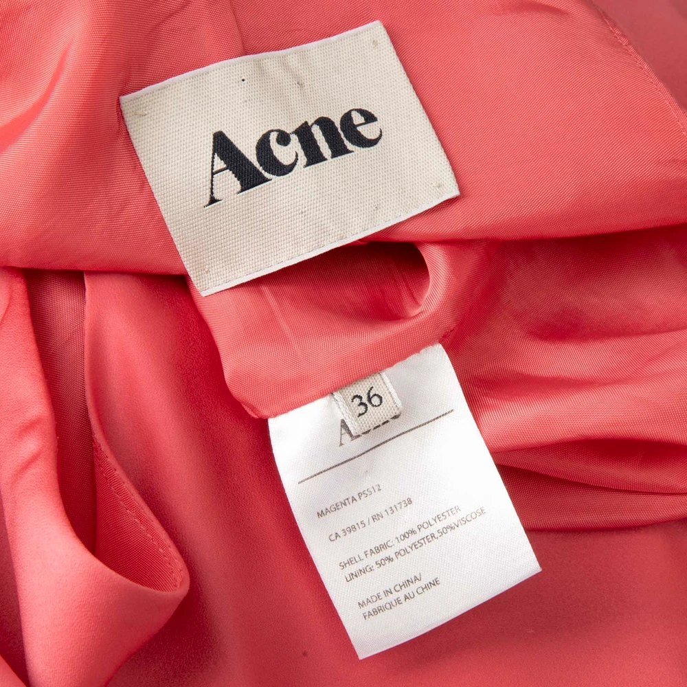Acne Studios Pink Draped Sleeveless Dress