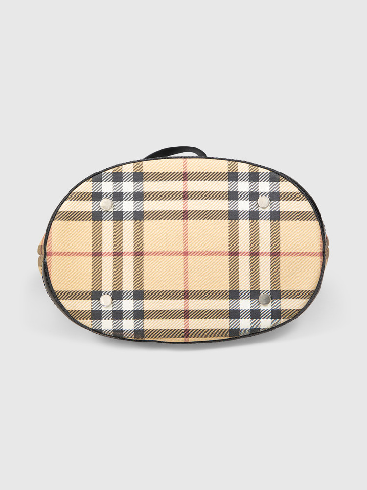 Burberry Beige Nova Check Bucket Bag