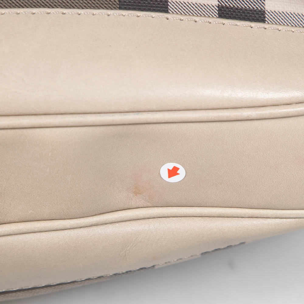 Burberry Beige Brooklyn Check Hobo Bag