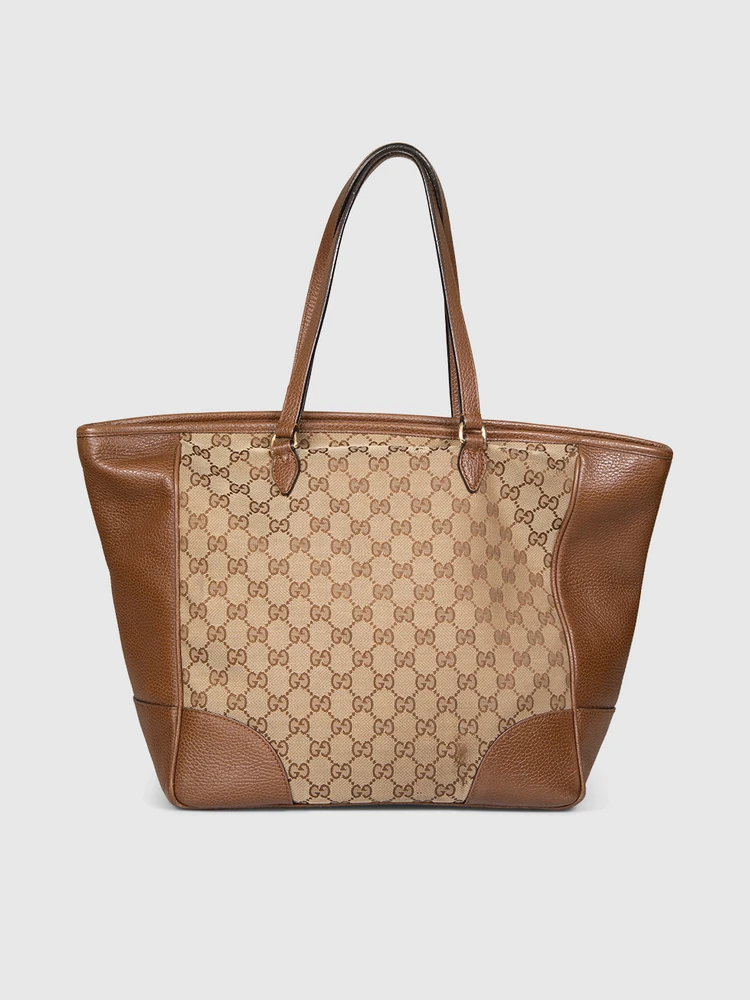 Gucci Brown GG Canvas Bree Tote Bag