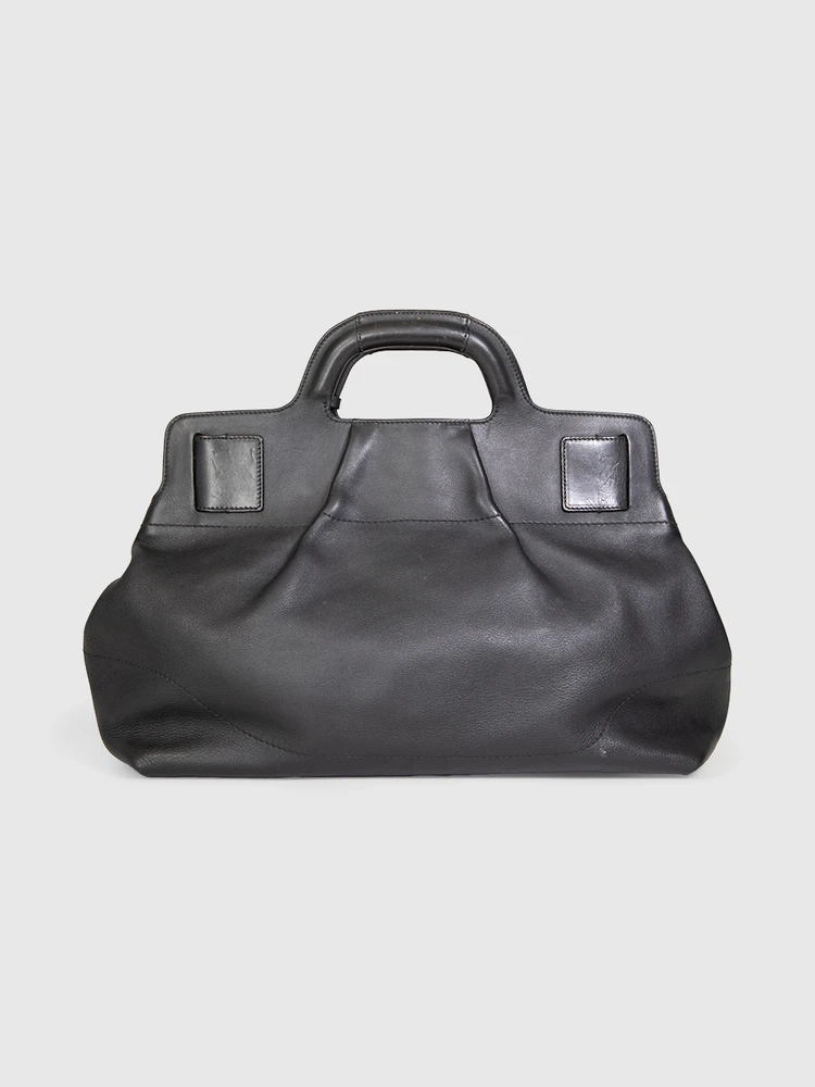 Salvatore Ferragamo Black Soft Leather Handbag