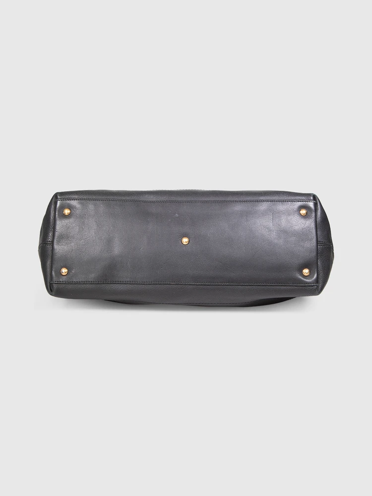 Salvatore Ferragamo Black Soft Leather Handbag