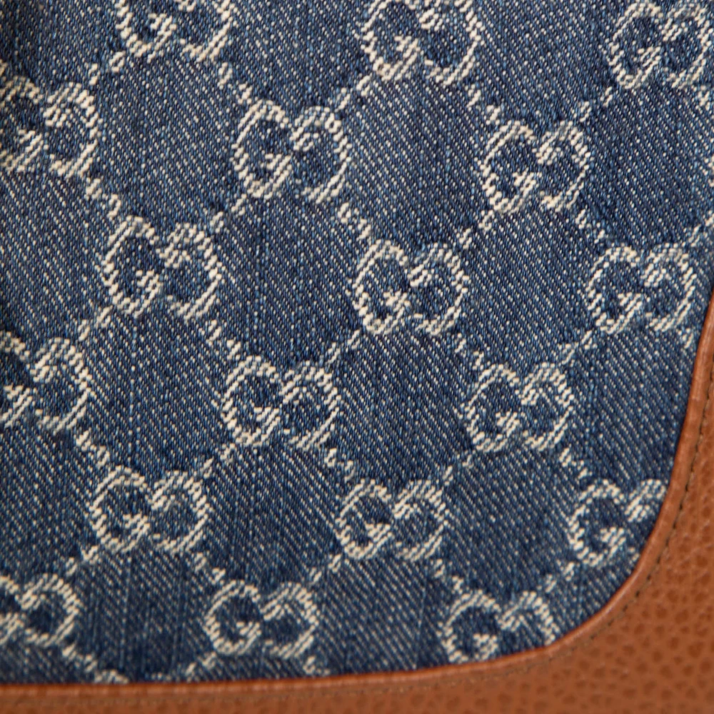 Gucci Navy Denim Small Jackie 1961 Shoulder Bag