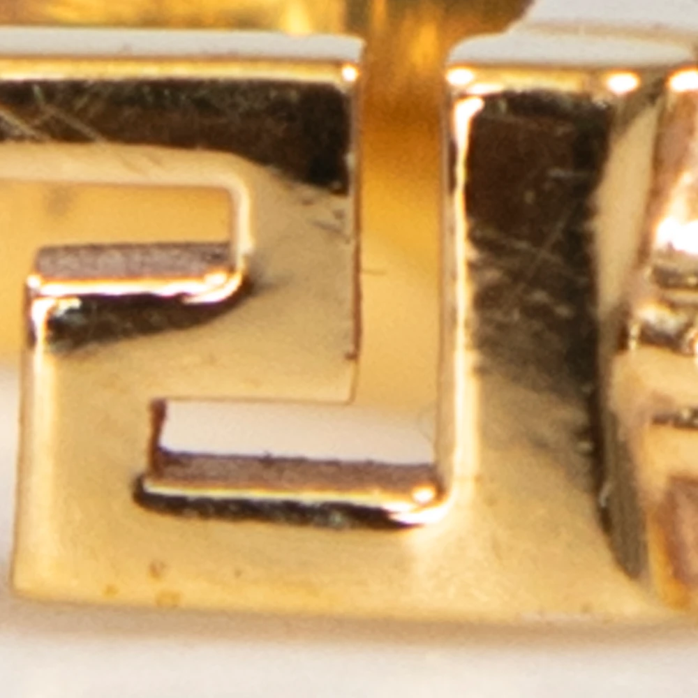 Versace Gold Tone Metal Greca Bar Ring