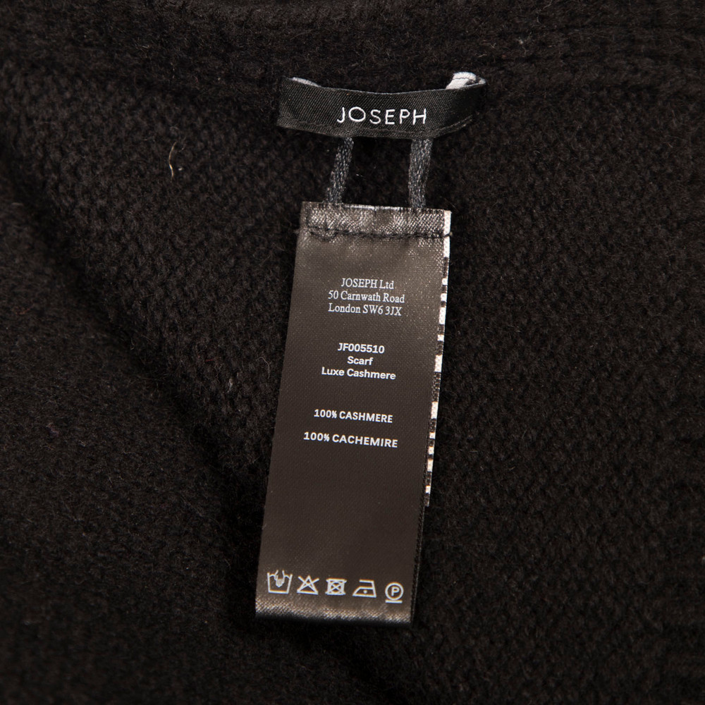 Joseph Black Cashmere Scarf