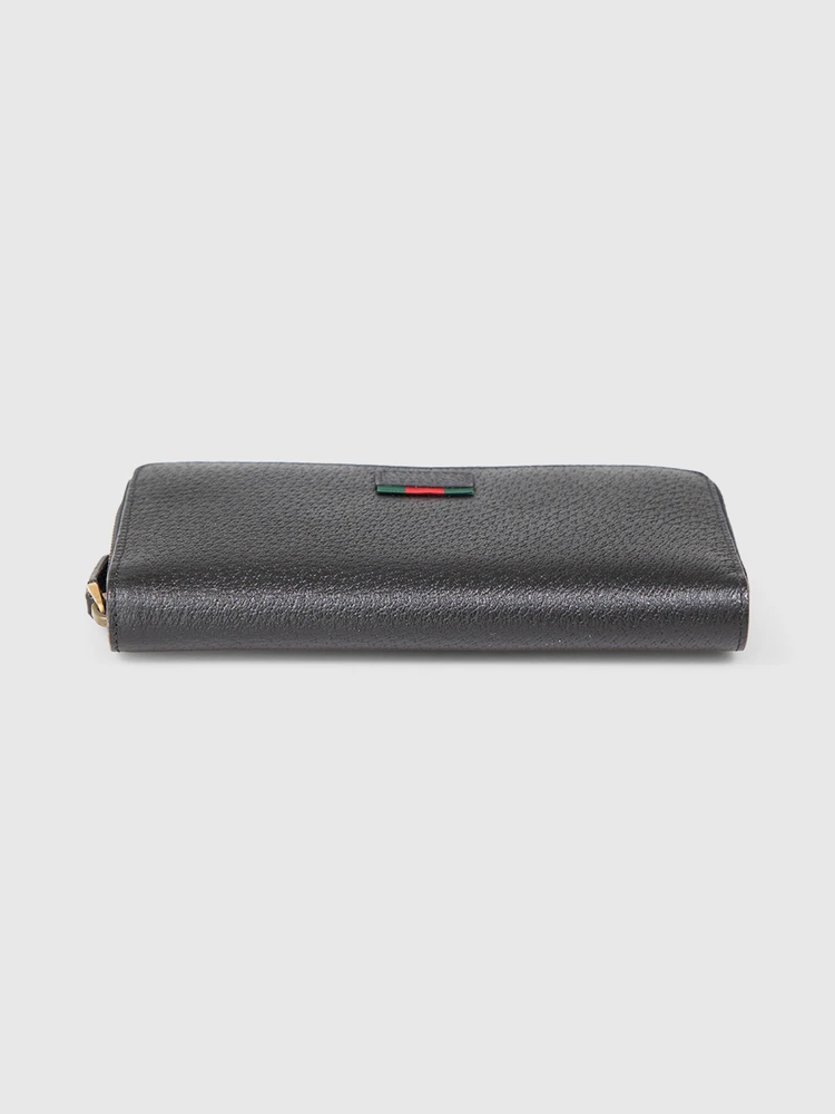 Gucci Black Leather Long Wallet
