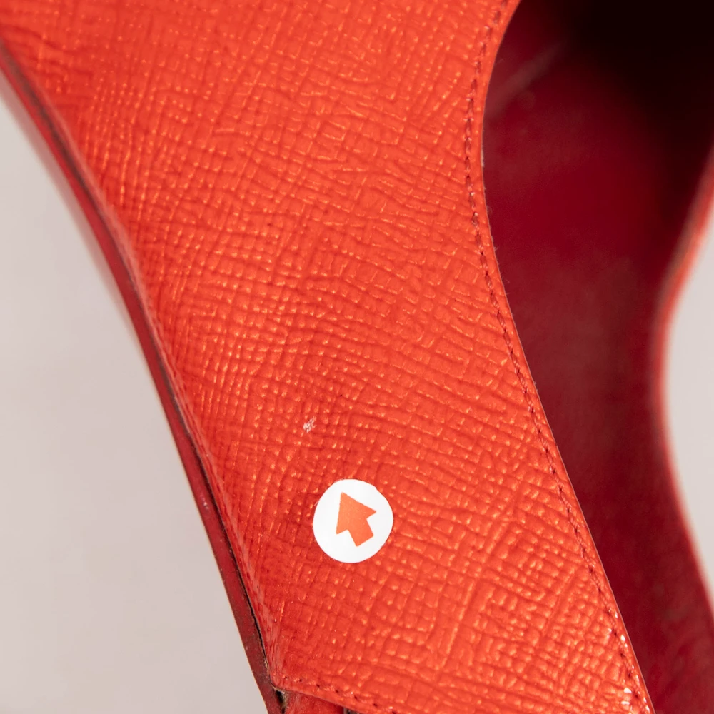 Saint Laurent Red Patent Leather Slingback Heels