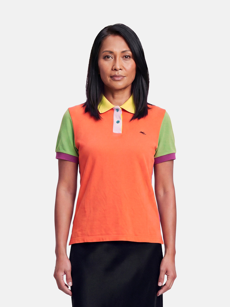Etro Colour Block Polo Shirt