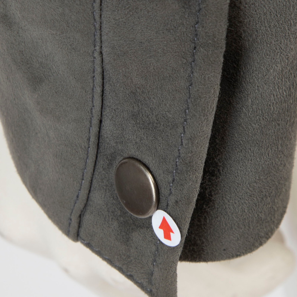 Theory Grey Suede Zip Up Jacket