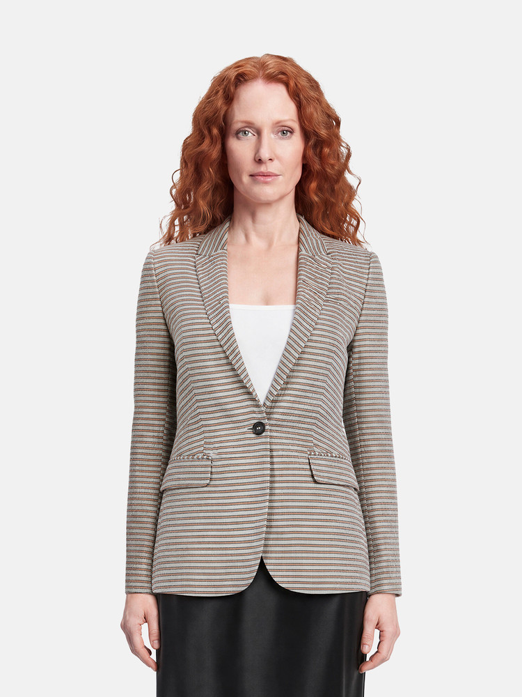 Burberry Striped Single Breasted Blazer