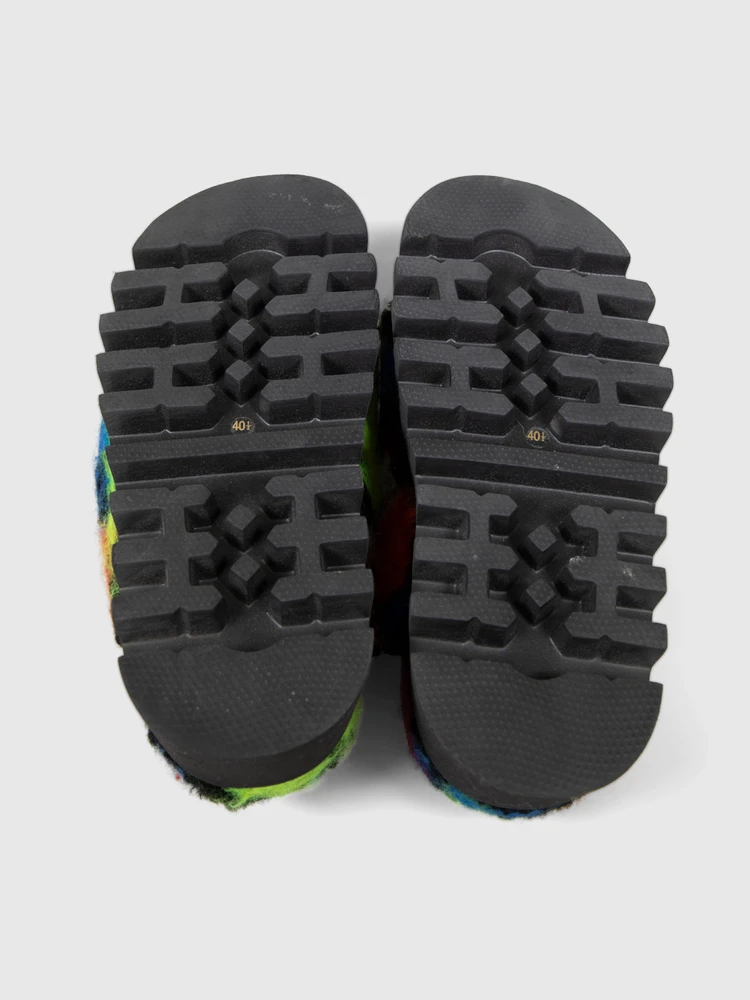 Casadei Wool Felted Platform Sandals