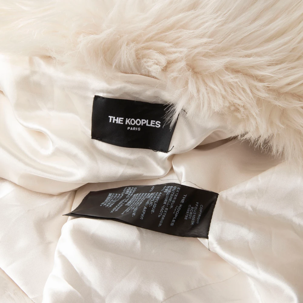 The Kooples Ecru Faux Fur Coat