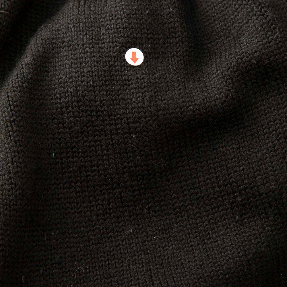 Miu Miu Black Wool Knit Flared Hem Jumper
