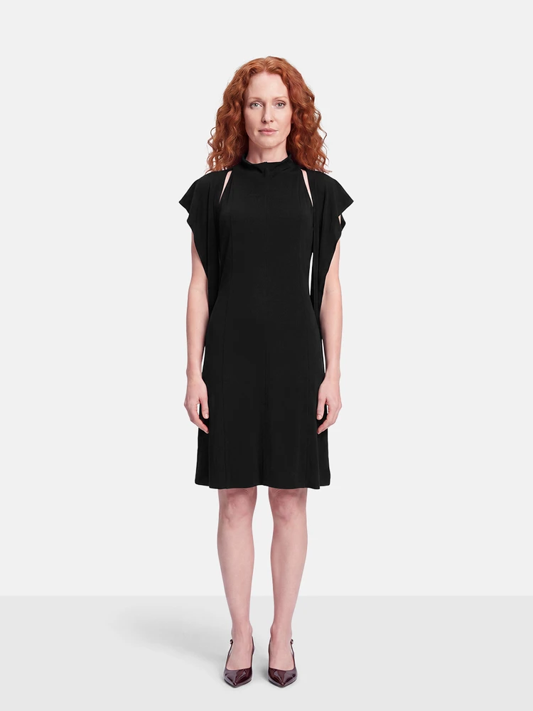 Saint Laurent Black Long Sleeve Mini Dress