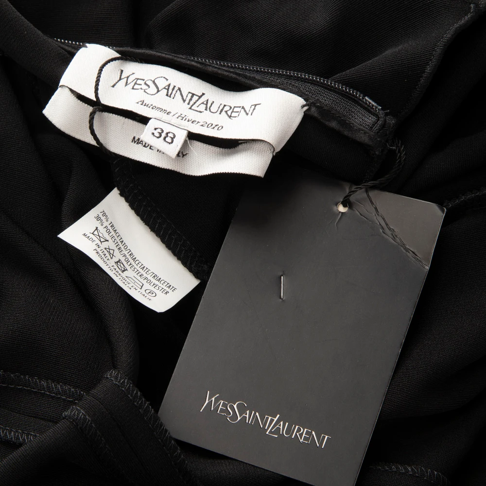Saint Laurent Black Long Sleeve Mini Dress