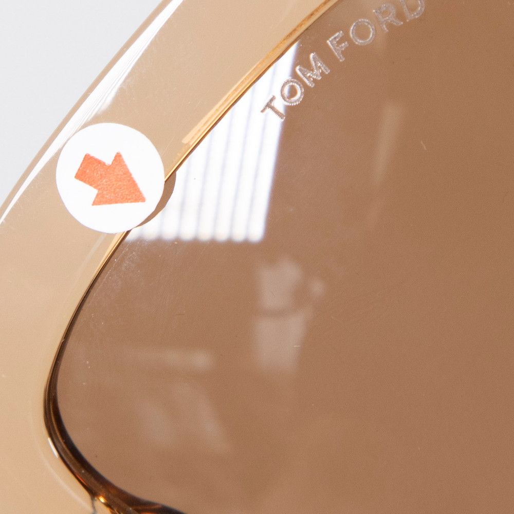 Tom Ford Brown Rectangle Brigitta Sunglasses