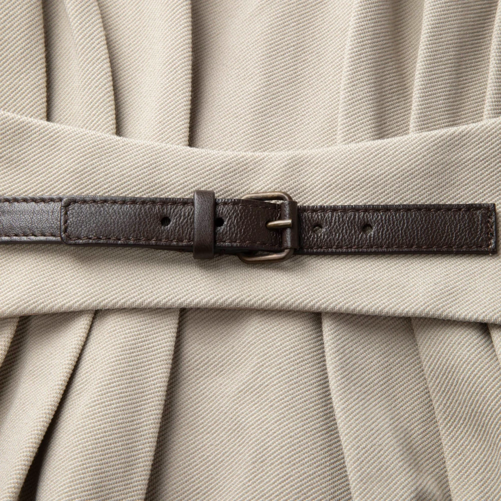 Etro Grey Pleated Waist Dress