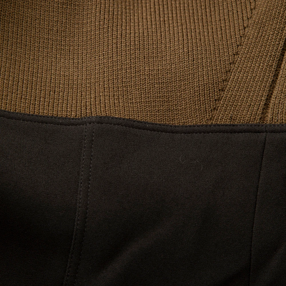 Burberry Green & Black Knit Panel Dress