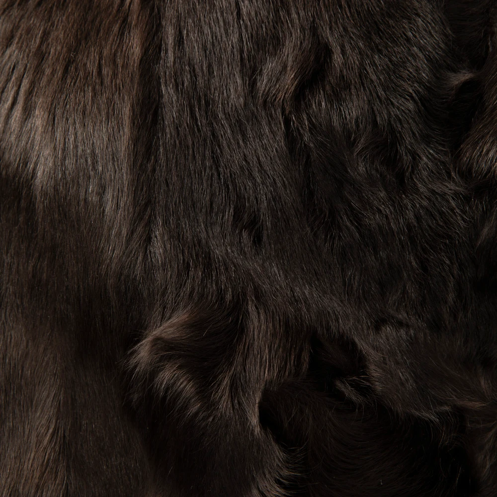 Max Mara Brown Lamb Fur Mid Length Coat