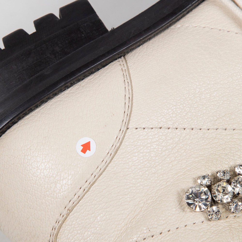 Jimmy Choo Beige Leather Cruz Combat Boots