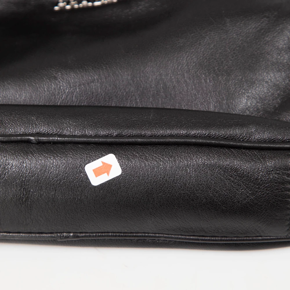 Prada Black Leather Vitello Daino Grommet Bag