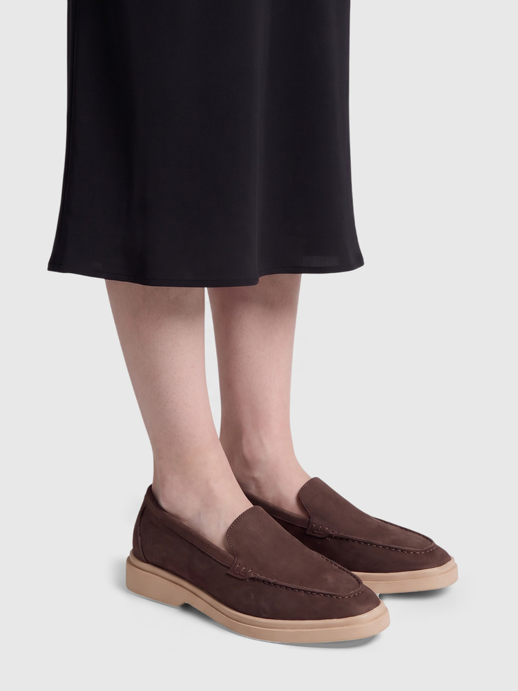 Clergerie Dark Brown Suede Oscar Loafers