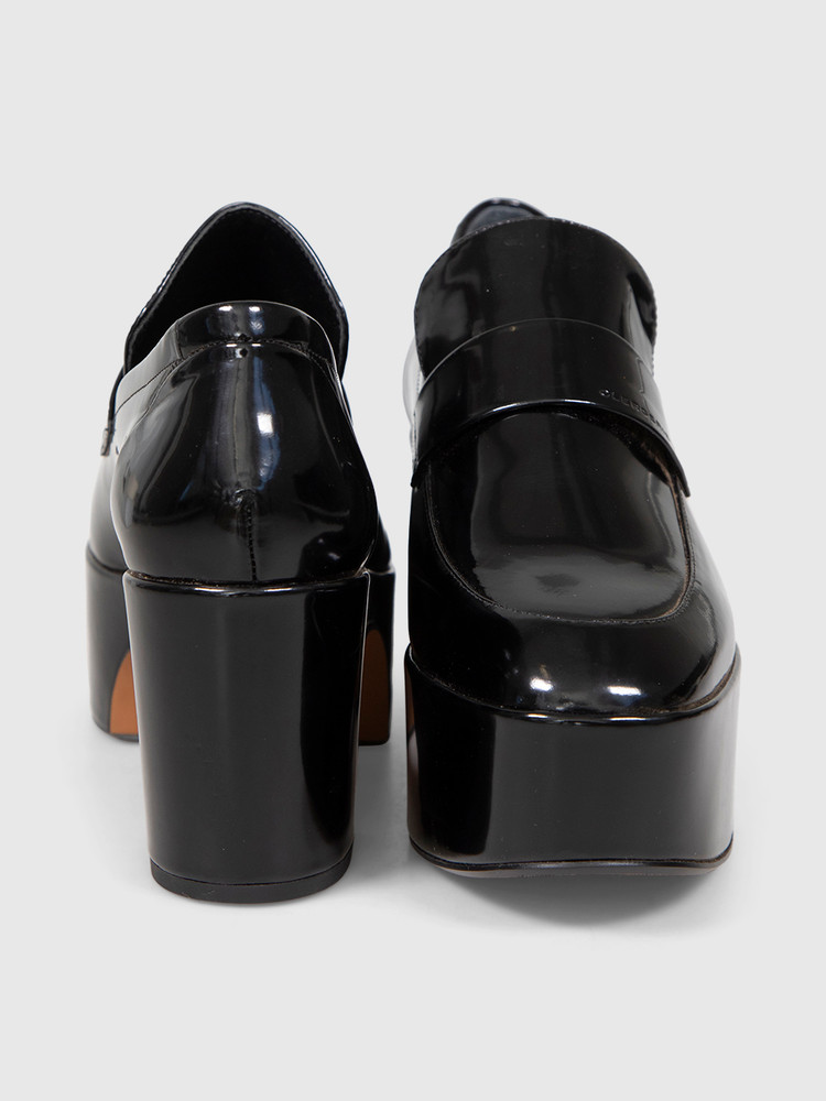 Clergerie Black Patent Platform Niryo Loafers