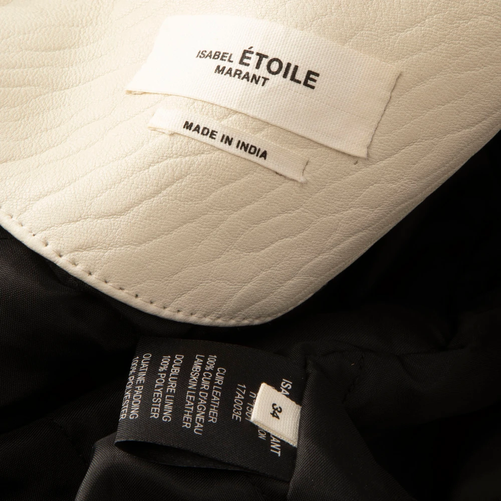 Isabel Marant White Leather Biker Jacket