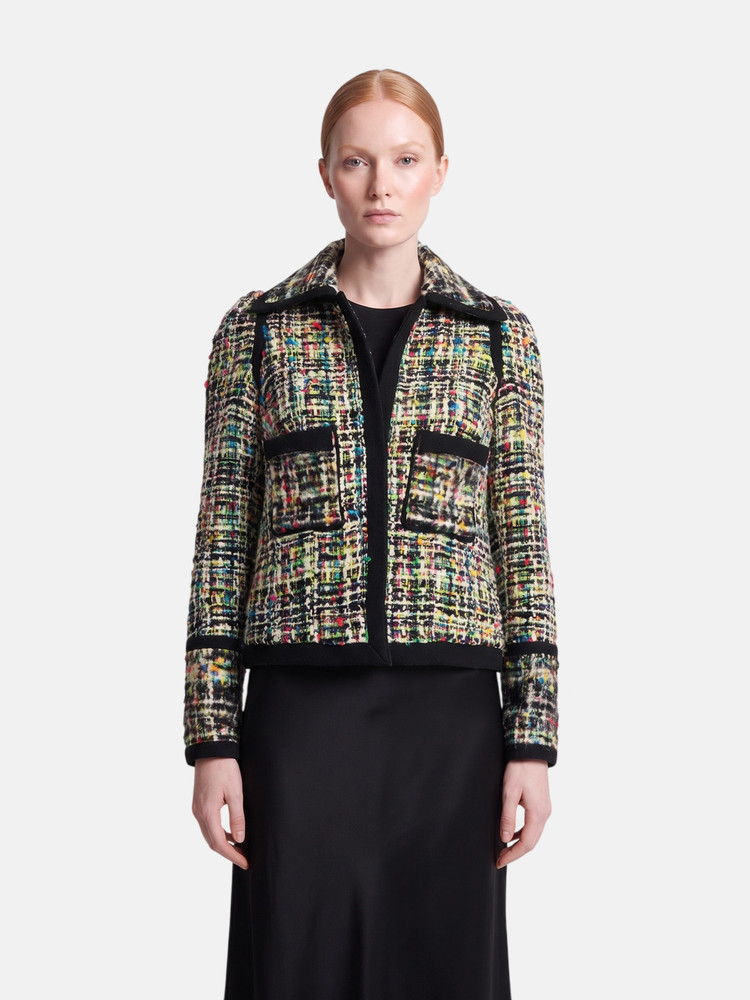Balenciaga Wool Tweed Buttoned Jacket