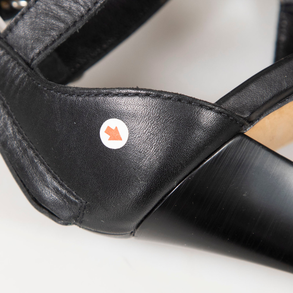 Giuseppe Zanotti Black Leather Studded Platform Heels