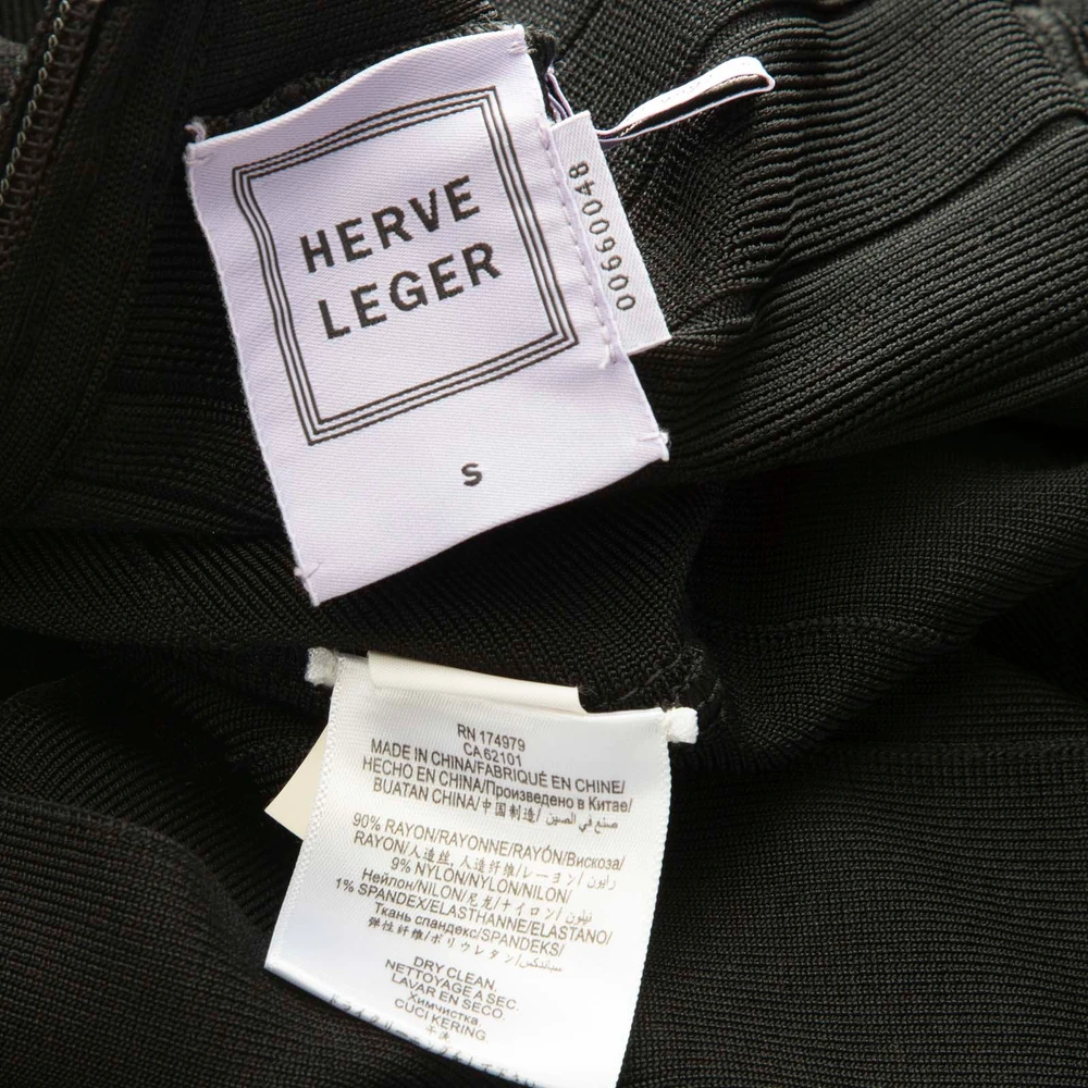 Herve Leger Black Maxi Bandage Dress