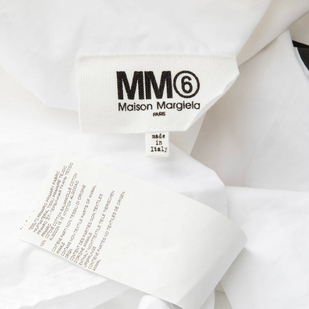 Maison Margiela White Logo Print Button Up Shirt