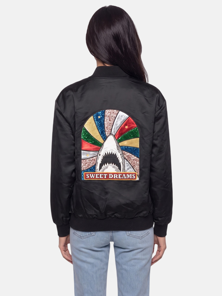 Saint Laurent Black Shark Bomber Jacket