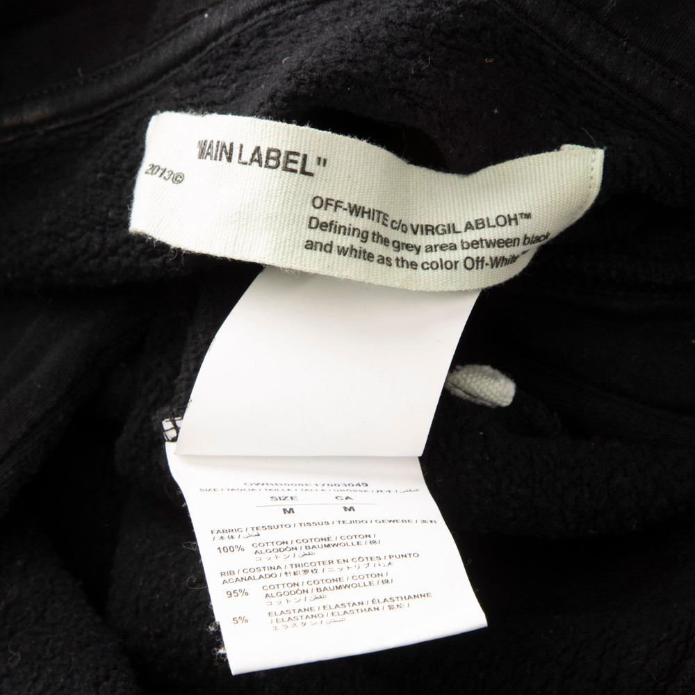 Off-White Black Floral Logo Hoodie