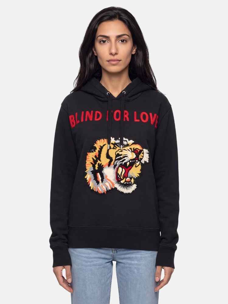Gucci Black Blind For Love Tiger Hoodie