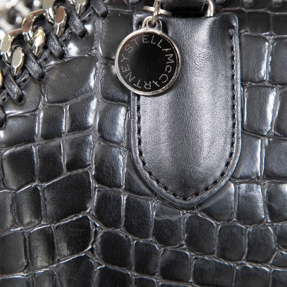 Stella McCartney Black Vegan Leather Falabella Box Bag