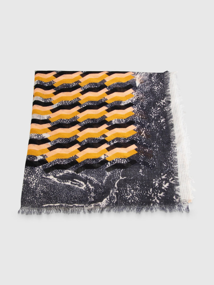 Dries Van Noten Abstract Pattern Wool Scarf