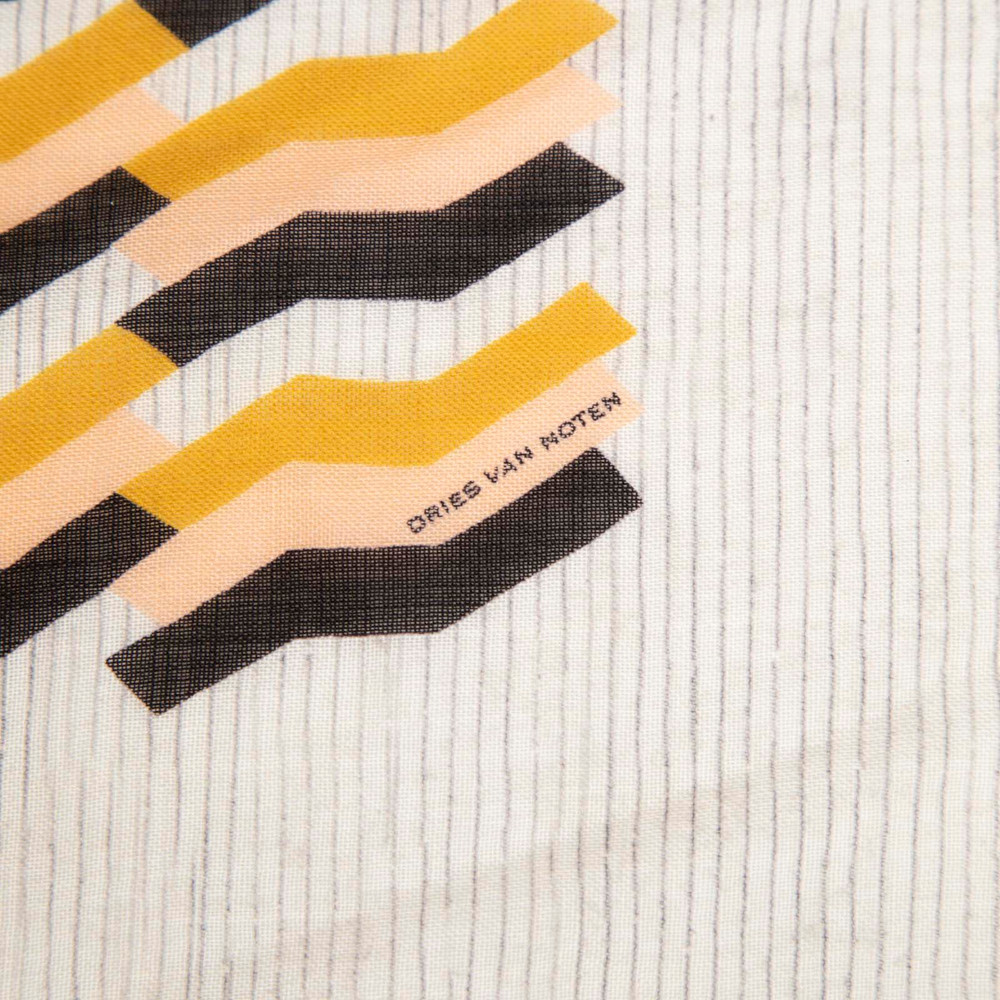 Dries Van Noten Abstract Pattern Wool Scarf