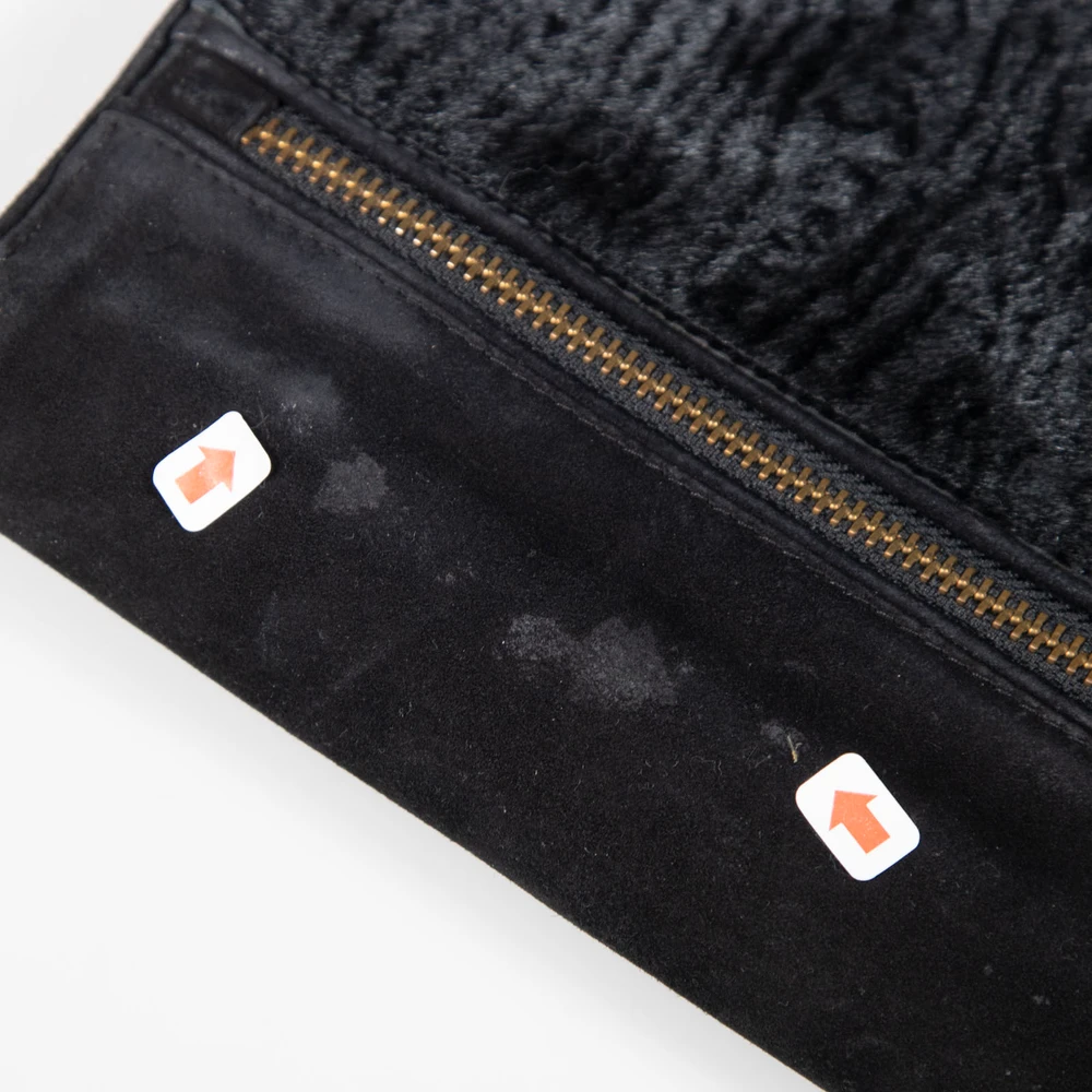 Dries Van Noten Black Ponyhair Clutch