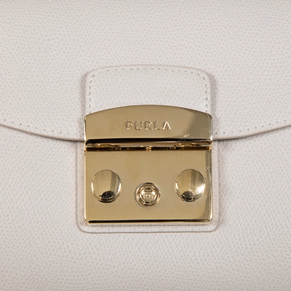 Furla Beige Metropolis Leather Crossbody Bag