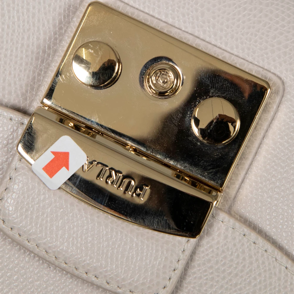 Furla Beige Metropolis Leather Crossbody Bag