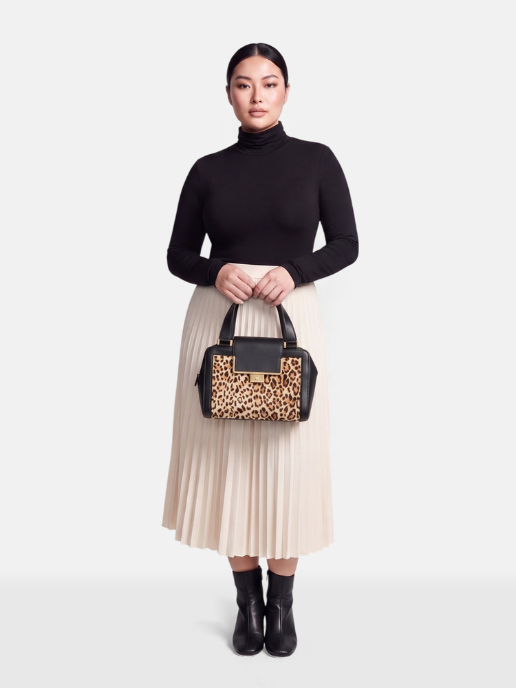 Jimmy Choo Leopard Print Ponyhair Catherine Bag