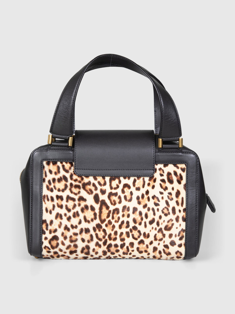 Jimmy Choo Leopard Print Ponyhair Catherine Bag