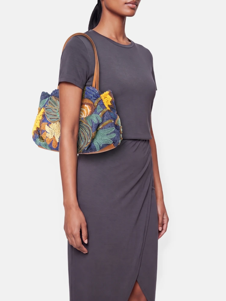 Jamin Puech Leaf Pattern Beaded Bag